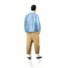 Load image into Gallery viewer, 1:64 Painted Figure Mini Model Miniature Resin Diorama Causal Man Blue Shirt Tee