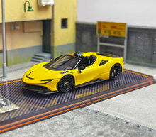 Load image into Gallery viewer, U2 1:64 Yellow SF90 Spider Super Racing Sports Model Diecast Resin Car Box
