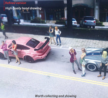 Load image into Gallery viewer, 1:64 Painted Figure Mini Model Miniature Resin Diorama Caual Office Lady Girl