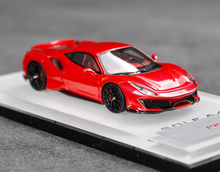 Load image into Gallery viewer, RW 1:64 Red 488 Pista Hard Top Super Racing Sports Model Diecast Resin Car New Collection