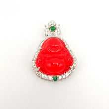 Load image into Gallery viewer, Nature Jade Laughing Budha Pendant Necklace Gift Jewelry Luck Blessing Fortune b
