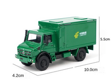 Load image into Gallery viewer, XCARTOYS 1:64 Green Unimog U4023 China Post Truck Model Diecast Metal Car New Collection