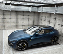Load image into Gallery viewer, Funny 1:64 Matte Blue F Purosangue SUV Luxury Sports Model Diecast Metal Car