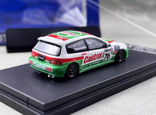 Load image into Gallery viewer, SW 1:64 Green White Civic EG6 Hatchback Sports Model Diecast Metal Car New Collection