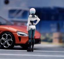 Load image into Gallery viewer, 1:64 Painted Figure Model Miniature Resin Diorama Toy Sand Futuristic Style Girl
