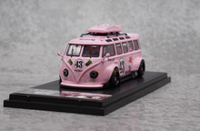 Load image into Gallery viewer, TPC 1:64 Pink VW T1 Kombi Van #43 Camper Model Diecast Metal Car New