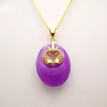Load image into Gallery viewer, Nature Jade Double Fish Pendant Necklace Gift Jewelry charm Blessing Lucky new b