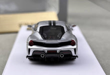 Load image into Gallery viewer, DCM 1:64 Silver Novitec 488 Pista Racing Sports Model Diecast Metal Car New