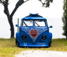 Load image into Gallery viewer, 1:64 Flame Blue VW T1 Van Camper Bus Kombi Sports Model Diecast Metal Car New Collection