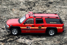 Load image into Gallery viewer, MK HEC 1:64 2003 Red Suburban USCP LAFD Fire SUV Model Diecast Metal Car New Collection