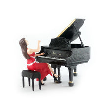 Load image into Gallery viewer, 1:64 Painted Figure Mini Model Miniature Resin Diorama Sand Pianist Lady Piano W