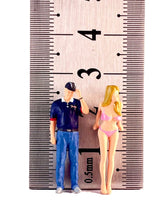 Load image into Gallery viewer, 1:64 Painted Figure Model Miniature Resin Diorama Sand Man Cap Shirt Bikini Lady