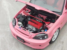 Load image into Gallery viewer, MH 1:18 Pink Civic Type R EK9 B16B Vtec Engine Model Diecast Metal Car New Collection