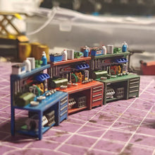 Load image into Gallery viewer, 1:64 Painted Figure Model Miniature Resin Sand Toy Repair Tool Rack Shelf Repair
