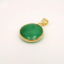 Load image into Gallery viewer, Nature Jade Green Round Pendant Necklace Gift Jewelry charm Blessing Lucky New