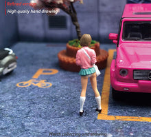 Load image into Gallery viewer, 1:64 Painted Figure Mini Model Miniature Resin Diorama Pretty Girl Mini Skirt P