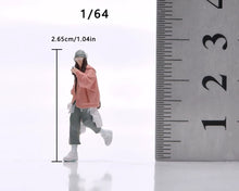 Load image into Gallery viewer, 1:64 Painted Figure Model Miniature Resin Diorama Toy Sand Casual Wearing Girl