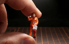 Load image into Gallery viewer, 1:64 Painted Figure Model Miniature Resin Diorama Toy Sand Painter Orange Outfit