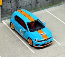 Load image into Gallery viewer, Zoom 1:64 Blue Gulf VW Golf 7R VII GTI Coupe Sport Model Diecast Metal Car New Collection