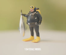 Load image into Gallery viewer, 1:64 Painted Figure Model Miniature Resin Diorama Scene chubby diver Man Sand