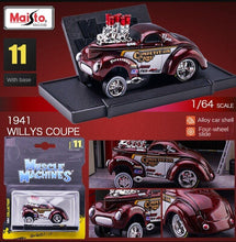 Load image into Gallery viewer, Maisto 1:64 1941 Willys Coupe Racing Sports Model Toy Diecast Metal Car BN