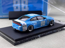 Load image into Gallery viewer, PSC 1:64 Blue Charger Brawler #88 Widebody Sports Model Diecast Metal Car New Collection