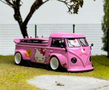 Load image into Gallery viewer, Flame 1:64 Pink VW T1 RWB Pickup Camper Kombi Model Diecast Metal Car New Collection