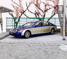 Load image into Gallery viewer, SH 1:64 Blue Top 62S Maybach Super Luxury Sedan Model Diecast Metal Car New