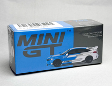 Load image into Gallery viewer, MINIGT 1:64 Blue Civic Type R FL5 #3 2023 Pace Model Diecast Metal Car New Collection