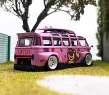 Load image into Gallery viewer, 1:64 Flame Pink VW T1 Van Camper Kombi Sports Model Diecast Metal Car New Collection