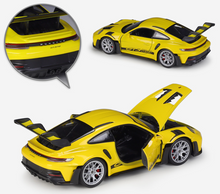 Load image into Gallery viewer, WELLY 1:24 Yellow 911 992 GT3 RS Racing Sports Model Diecast Metal Car New