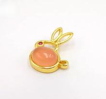 Load image into Gallery viewer, Nature Jade Cute Rabbie Pendant Necklace Gift Jewelry charm Blessing Lucky e
