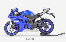 Load image into Gallery viewer, WELLY 1:12 2020 YZF R6 Racing Sports Model Toy Diecast Metal Motorcycle BN