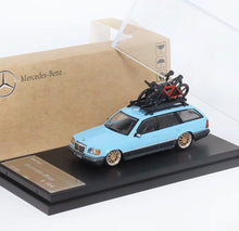 Load image into Gallery viewer, Mortal 1:64 Baby Blue VIP S124 E300 Wagon Bike Model Diecast Metal Car New