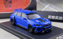 Load image into Gallery viewer, DCM 1:64 Blue RS6 2NCS Wagon Widebody Kit Sports Model Diecast Metal Car New Collection