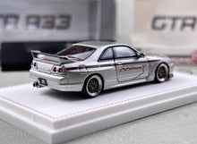Load image into Gallery viewer, FH 1:64 Silver Gray Skyline GTR R33 Mines Sports Model Diecast Metal Car New Collection