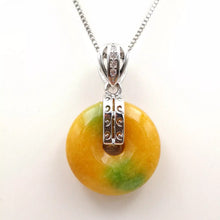 Load image into Gallery viewer, Nature Jade Round Pendant Necklace Gift Jewelry charm Blessing Lucky Accessory C