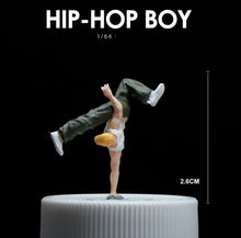 Load image into Gallery viewer, 1:64 Painted Figure Mini Model Miniature Car Scenes Resin B Hip Hop Breaking Boy
