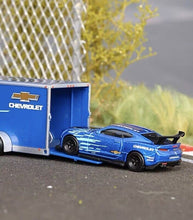 Load image into Gallery viewer, Maisto 1:64 2004 Silverado Pickup Trailer 2016 Camaro Model Toy Metal Car BN