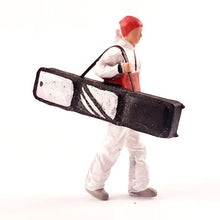 Load image into Gallery viewer, 1:64 Painted Figure Mini Model Miniature Resin Diorama Sand Snowboarding People New Scene