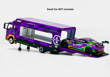 Load image into Gallery viewer, UM 1:64 Purple 500 HINO EVA Ranger Transporter Truck Model Diecast Metal Car
