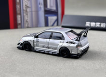 Load image into Gallery viewer, Peako 1:64 DIY Silver Lancer Evo IX 9 Sports Model Diecast Metal Car New Collection
