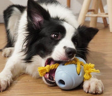 Load image into Gallery viewer, Dog Toys Chew Puppy Rubber Rope Toy Durable Aggressive Chewers Pet Oval Feeding