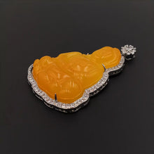 Load image into Gallery viewer, Nature Jade Guanyin Pendant Necklace Gift Jewelry charm Blessing Luck Jewelry b