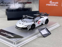 Load image into Gallery viewer, King 1:64 Silver Huracan Widebody Sports Model Diecast Metal Car New Collection
