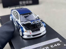 Load image into Gallery viewer, MJ 1:64 NFS Silver Blue M3 GTR E46 Coupe Sports Model Diecast Metal Car New Collection