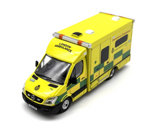 Load image into Gallery viewer, 1:76 Yellow London Ambulance Van Sprinter Model Diecast Metal Car New