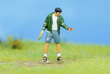 Load image into Gallery viewer, 1:64 Painted Figure Model Miniature Resin Diorama Sand Pet Walk Dog Puppy Toy