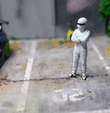 Load image into Gallery viewer, 1:64 Painted Figure Mini Model Miniature Resin Diorama Sand White Racer Driver
