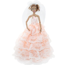 Load image into Gallery viewer, Barbie Doll Clothing 11.5" Girl Wear Party Lady Outfits 1/6 Princess Dress Wedding
